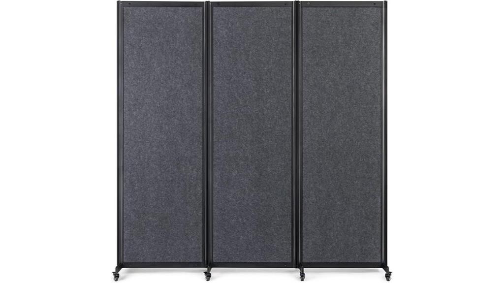 grey 3 panel privacy screen