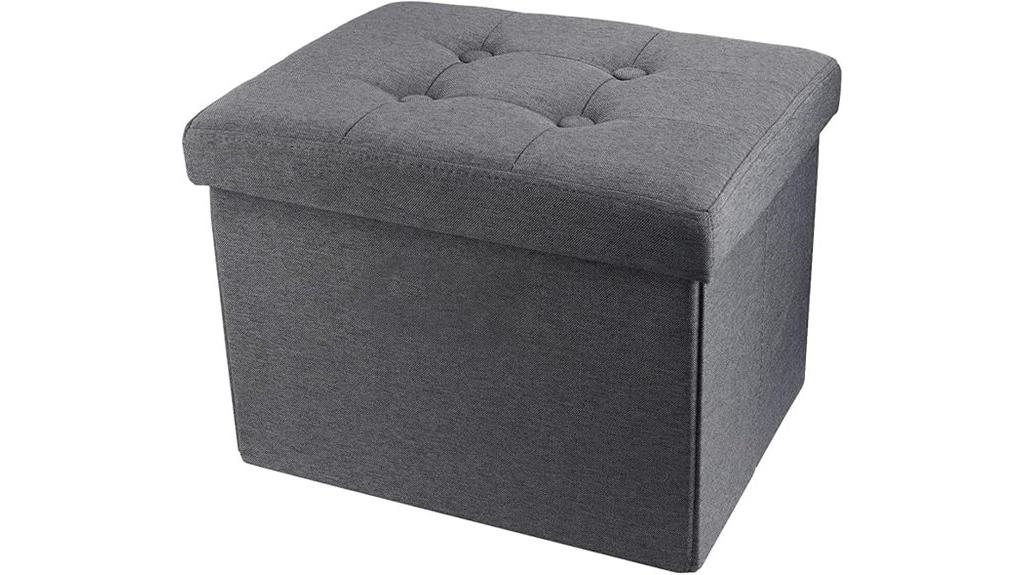 grey storage ottoman