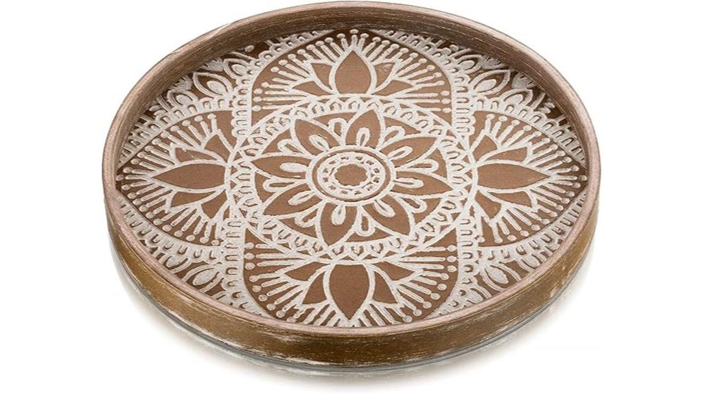 hanobe round centerpiece tray