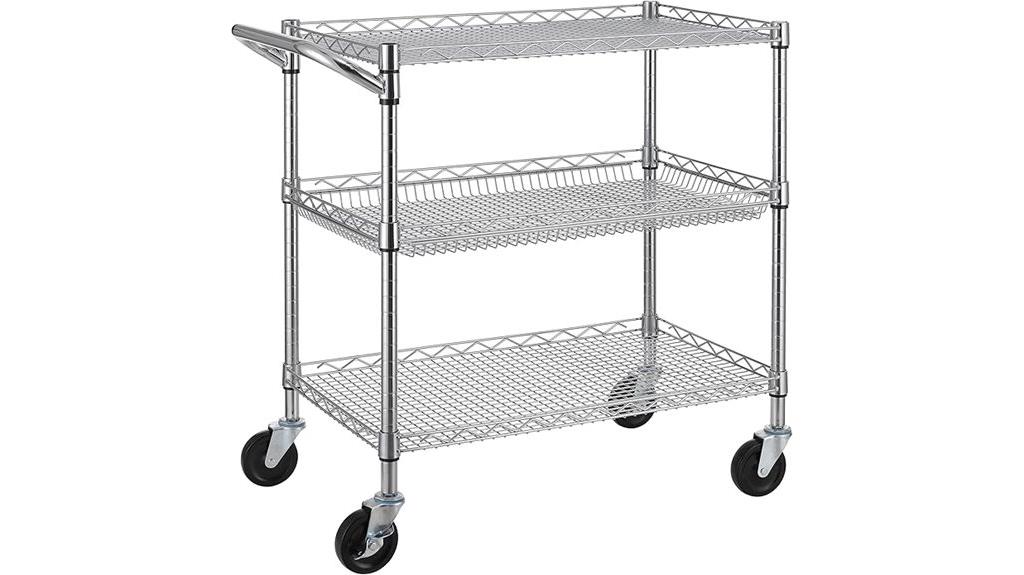 heavy duty three tier cart