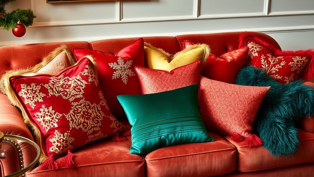 holiday season pillow decor