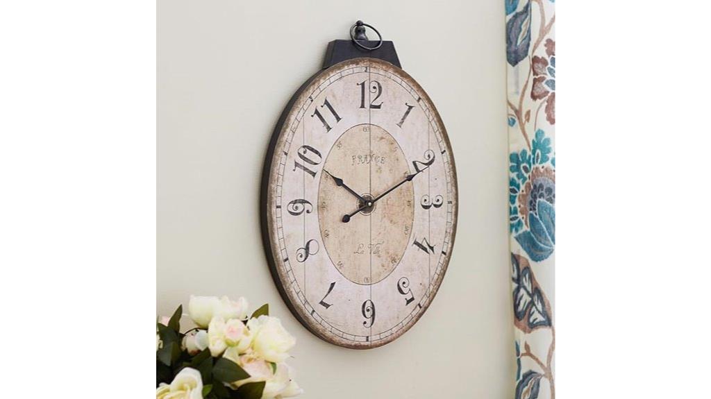 home decor oval clock