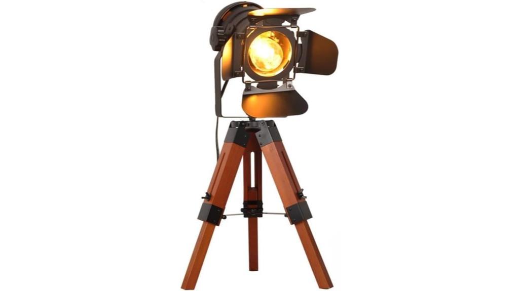 industrial tripod floor lamp