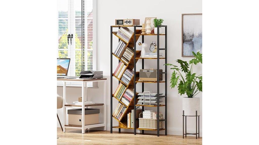 industrial vintage double bookshelf