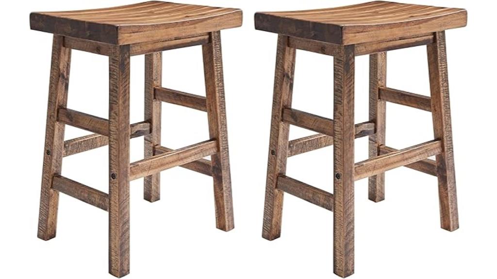 industrial wood counter stools
