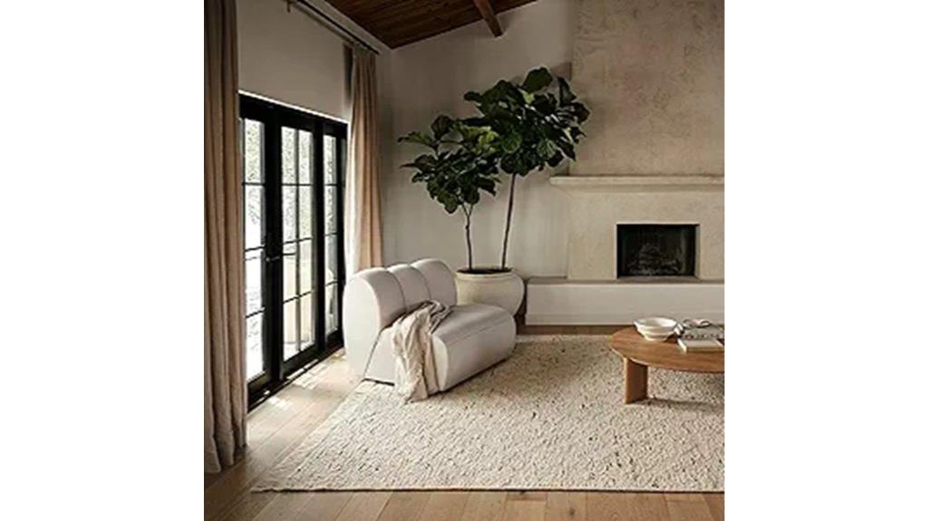 ivory wool area rug
