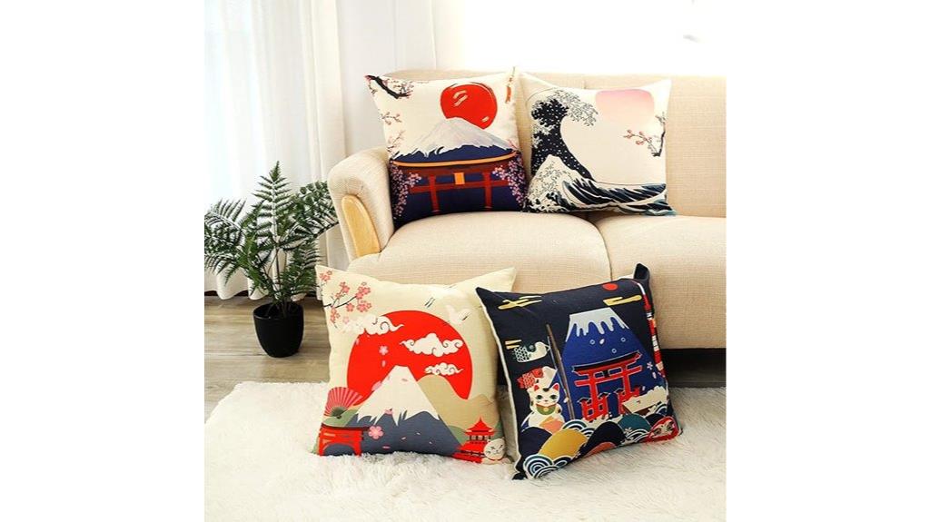 japanese farmhouse pillow cover