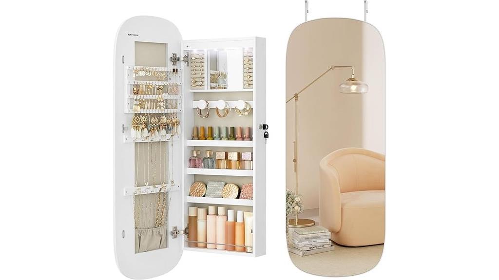 jewelry organizer with mirror