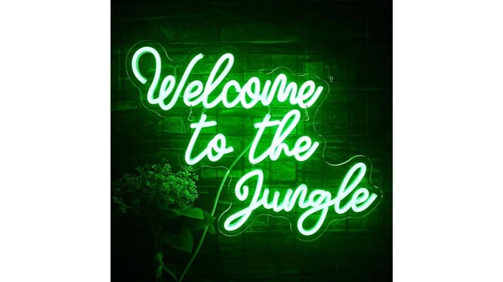 jungle neon wall sign