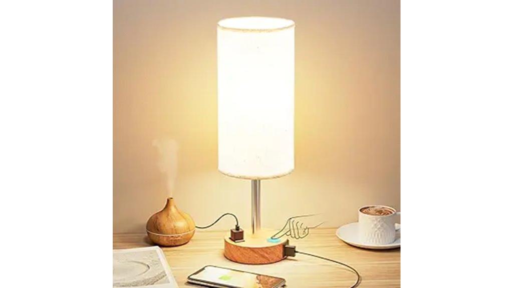 lamp with usb and outlet