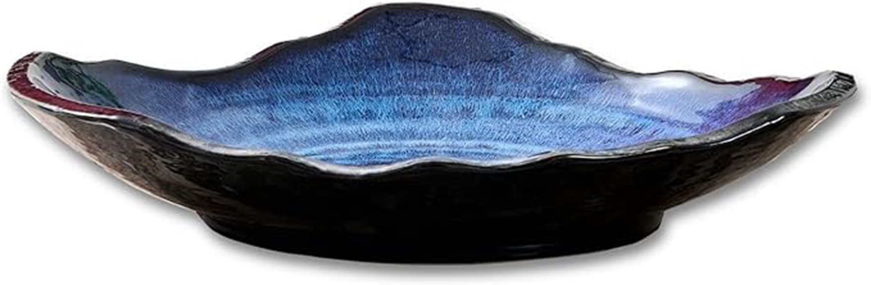 large blue ceramic bowl
