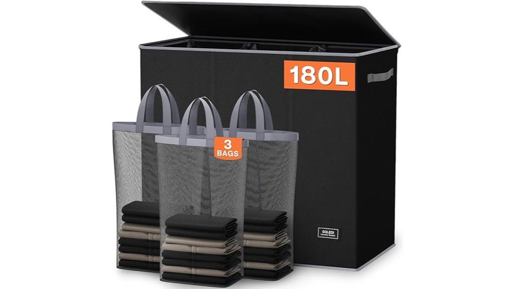 large lid handles hamper