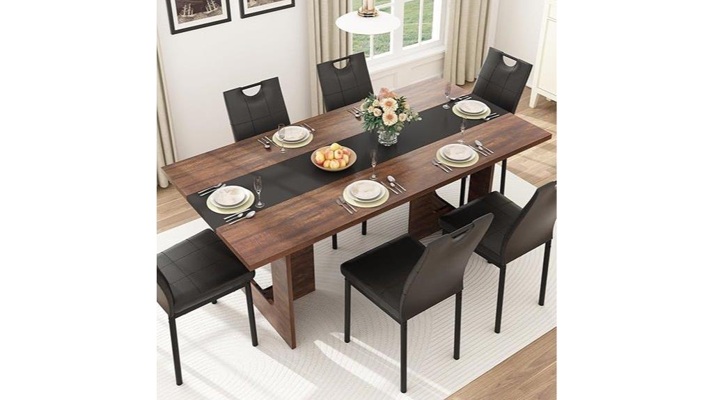 large rectangular dining table