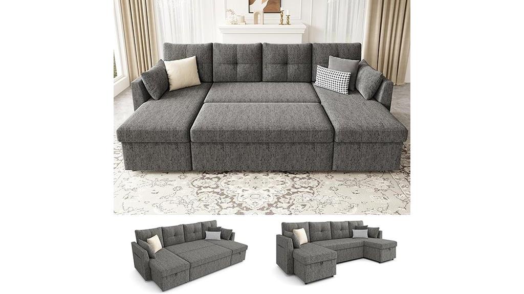 large storage sleeper sofa