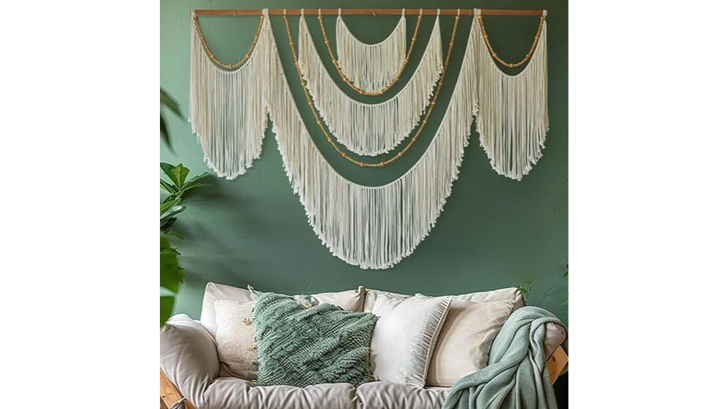 large tassel bead wall hanging