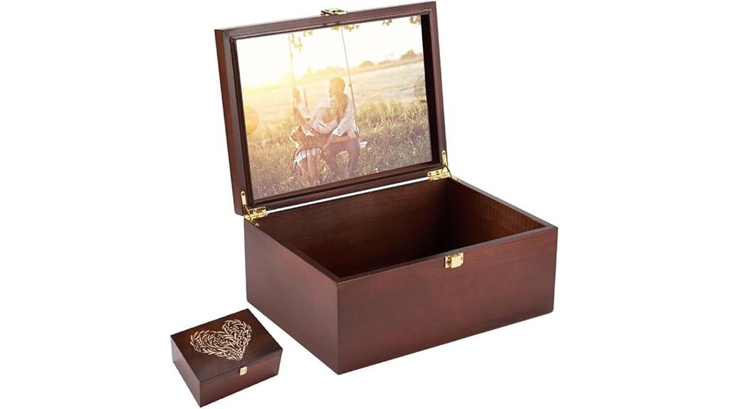 large wooden keepsake box