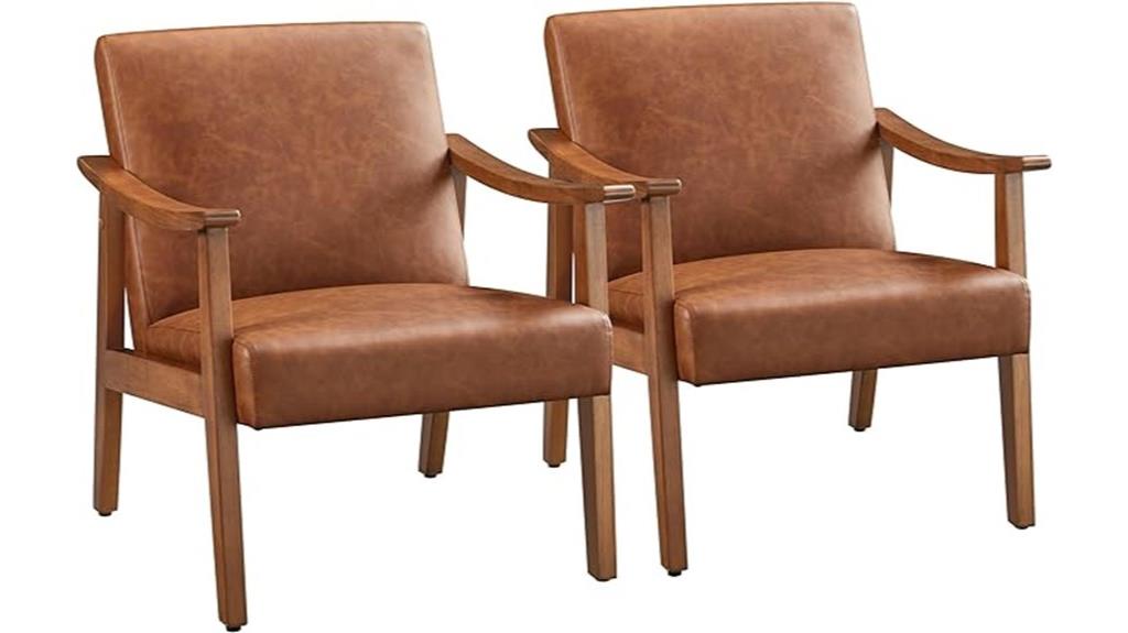 leather accent chair set