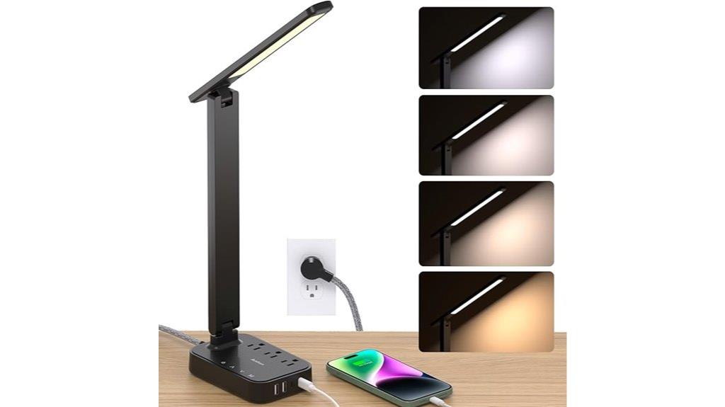 led desk lamp with outlets