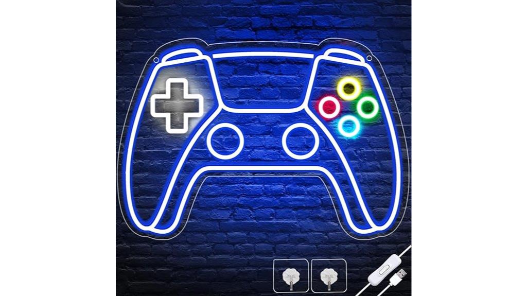 led gamepad wall sign