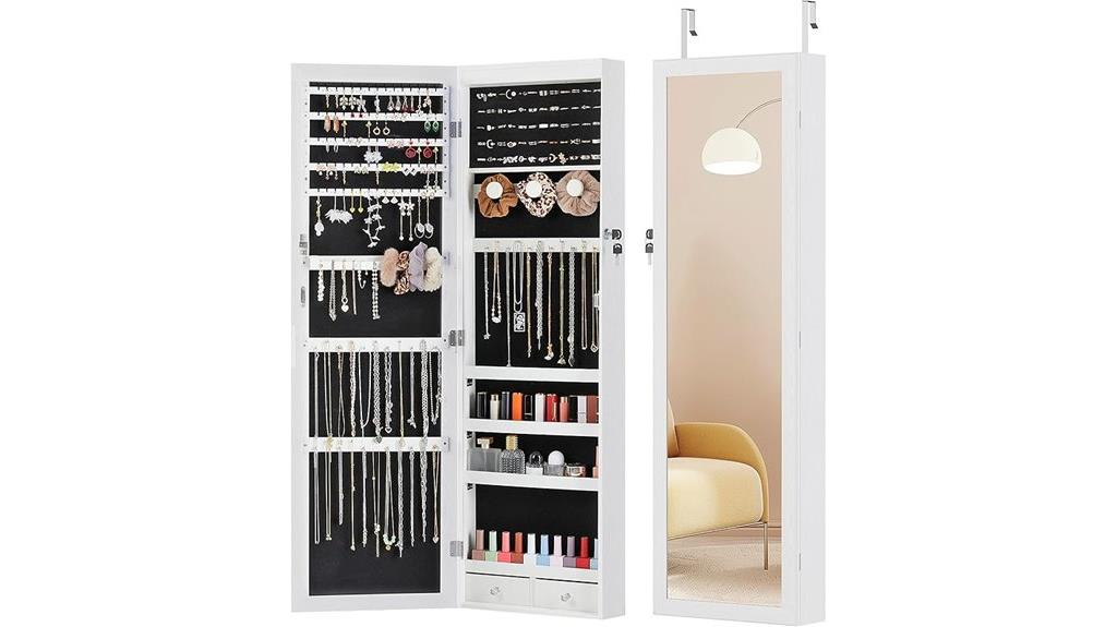 led lit jewelry cabinet