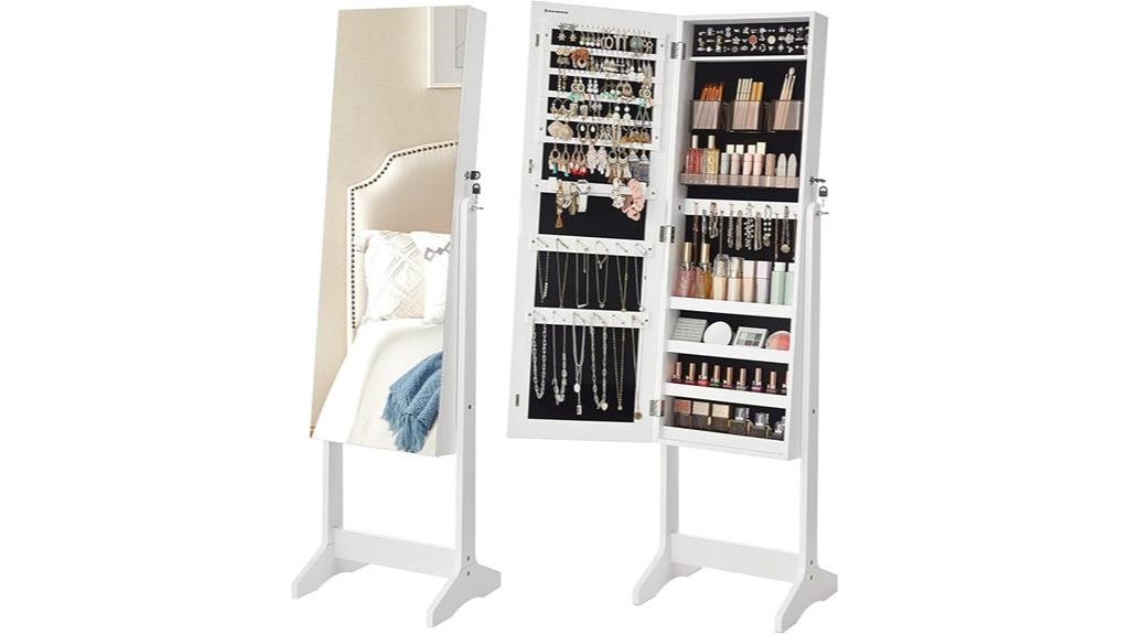 lockable jewelry storage armoire