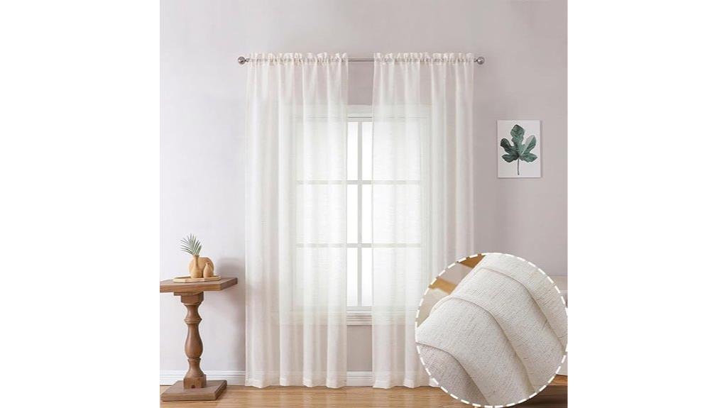 long linen sheer curtains