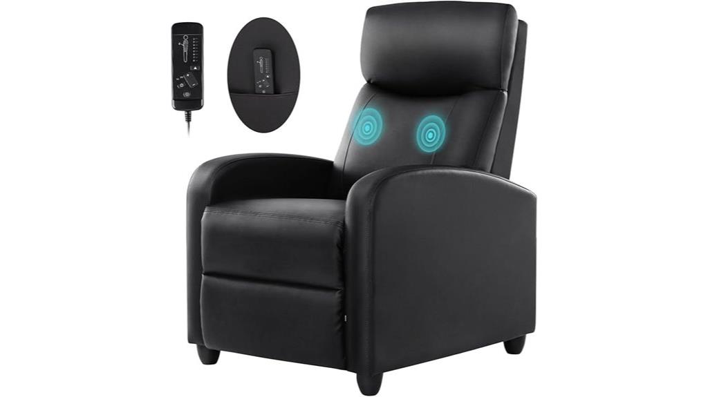 luxurious reclining chair with lumbar support