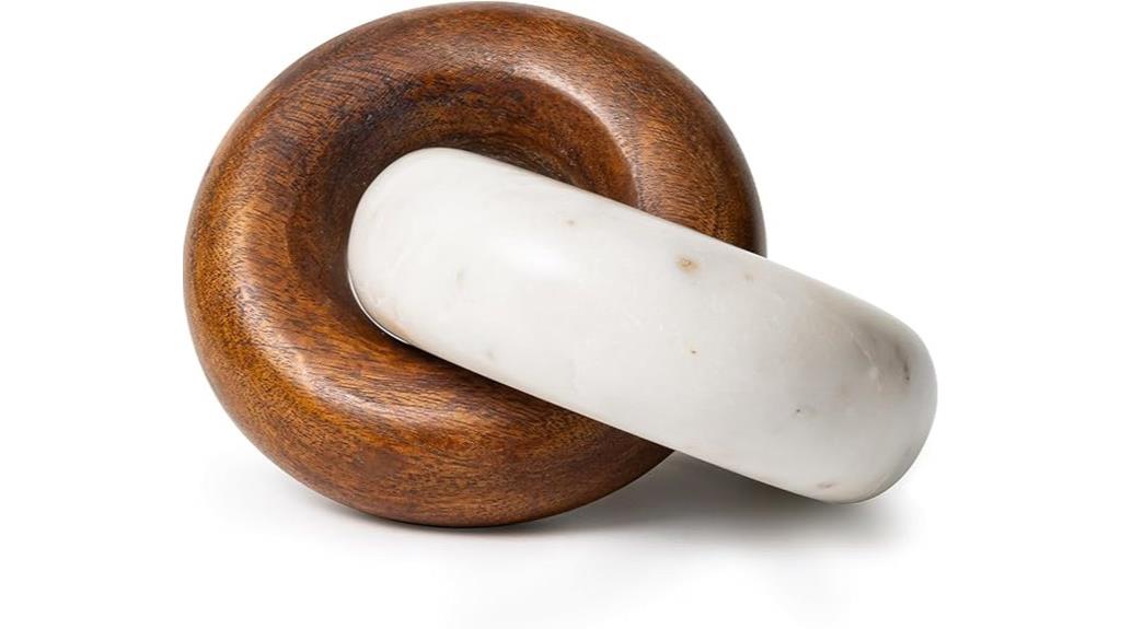 marble and wood accents