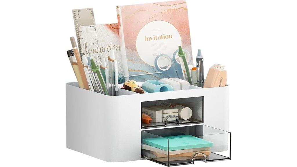 marbrasse two drawer desk organizer