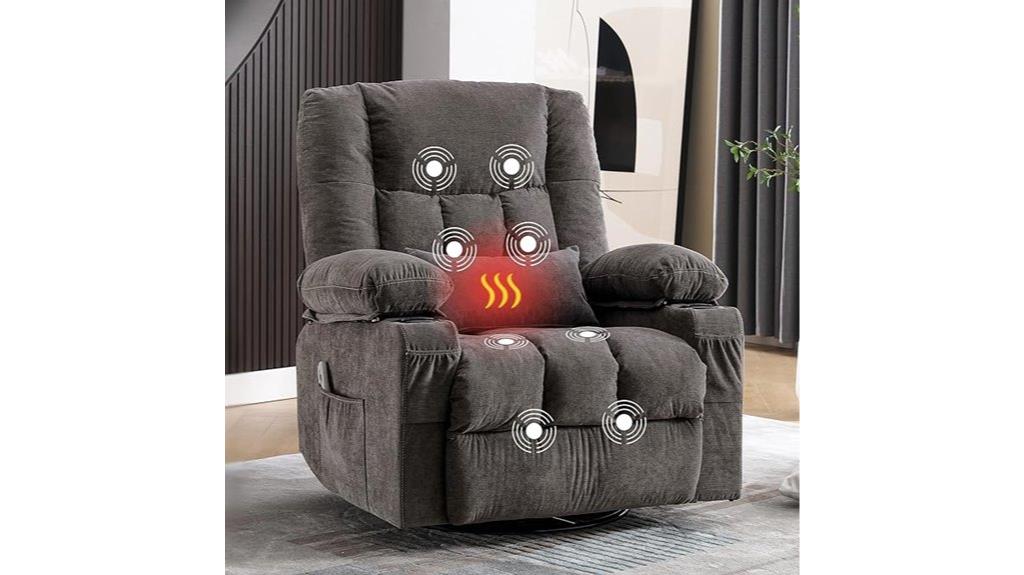 massage recliner with heat