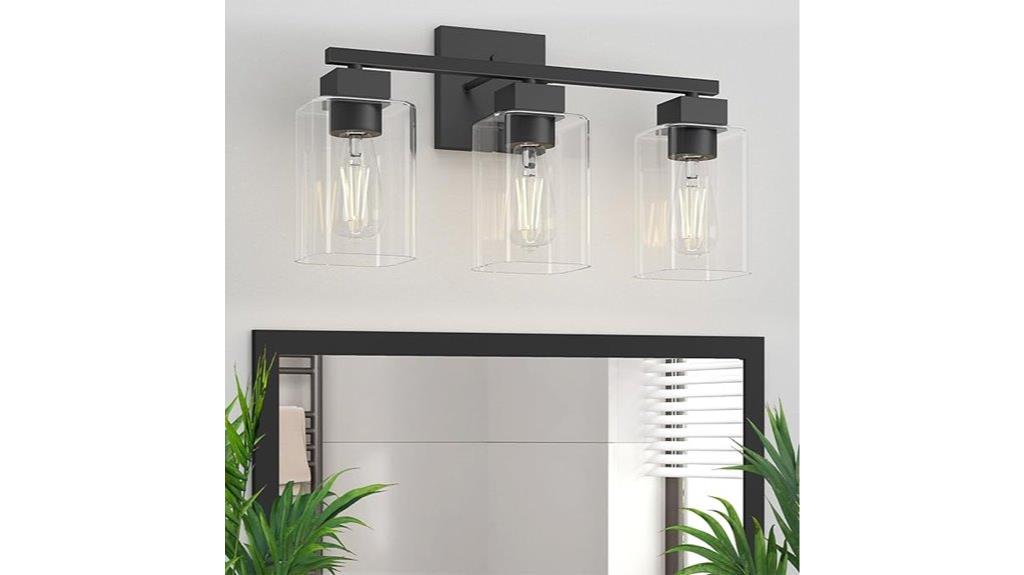 matte black bathroom light