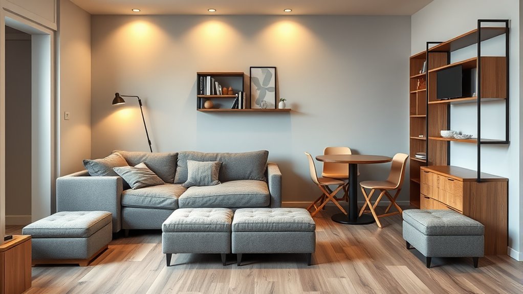 maximize space with multi functional furniture