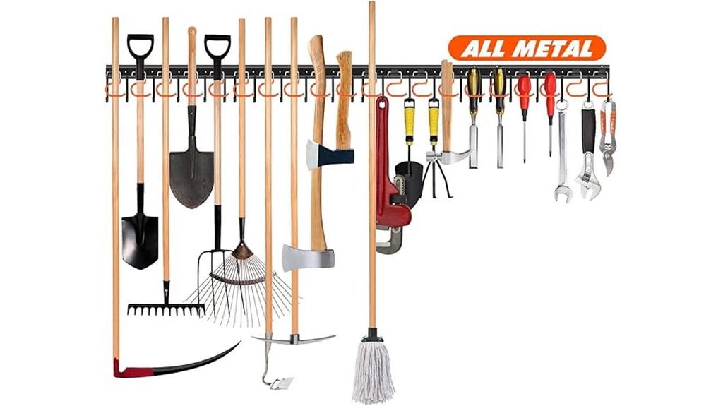 metal garden tool organizer