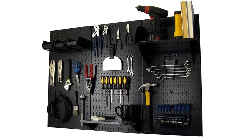 metal pegboard tool storage