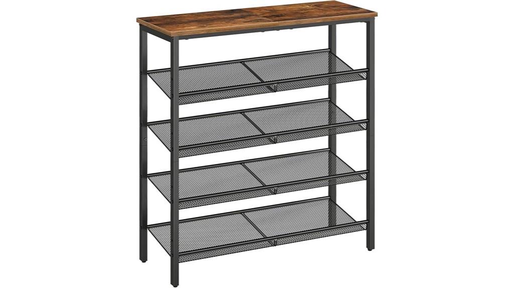 metal shoe rack