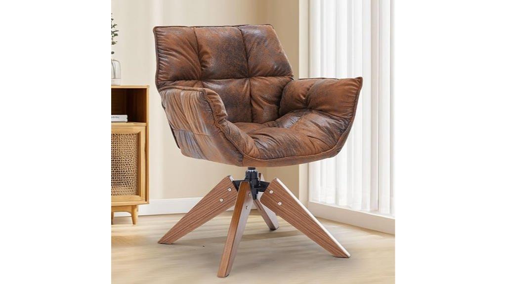 mid century wood legged chair