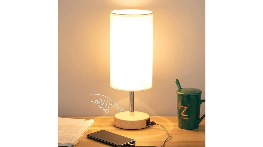 modern bedside lamp with usb