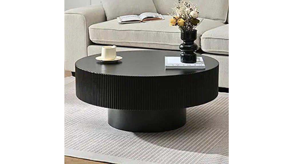 modern round coffee table