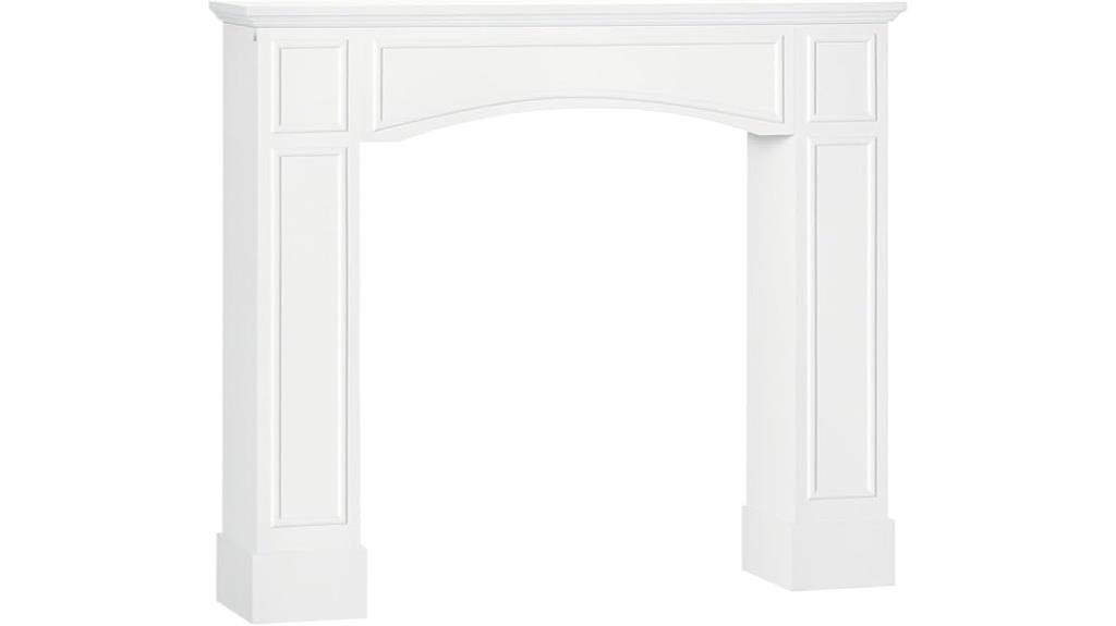 modern white fireplace mantel