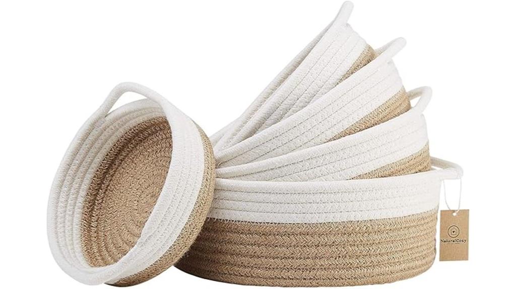 natural woven storage baskets