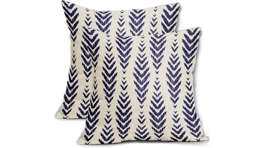 navy boho pillow set