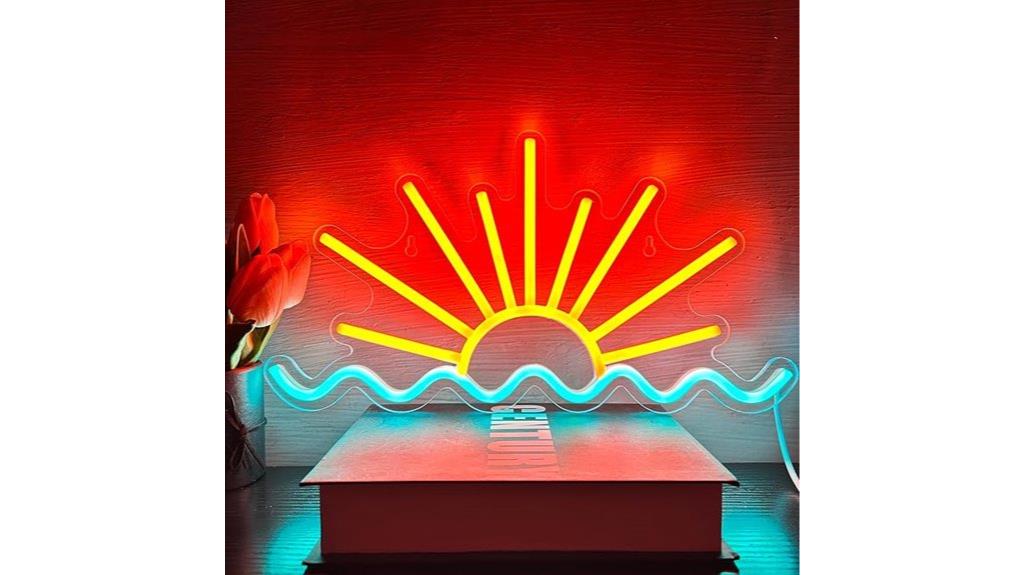 neon beach bedroom sign