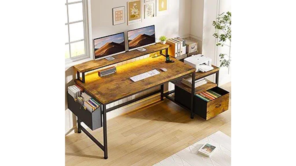 office desk with drawers