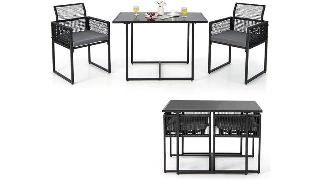 outdoor dining set with cushions