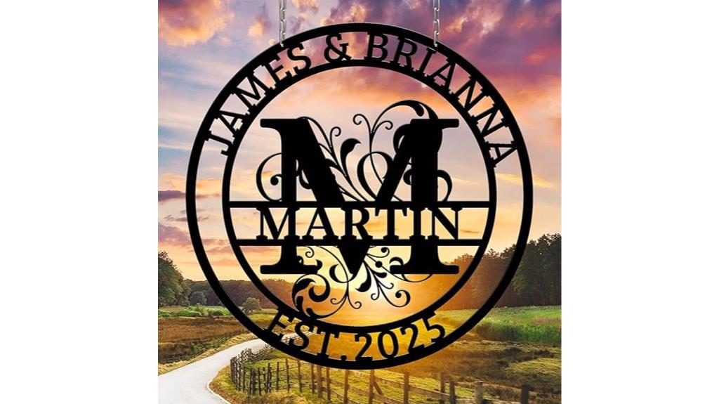 personalized metal name sign