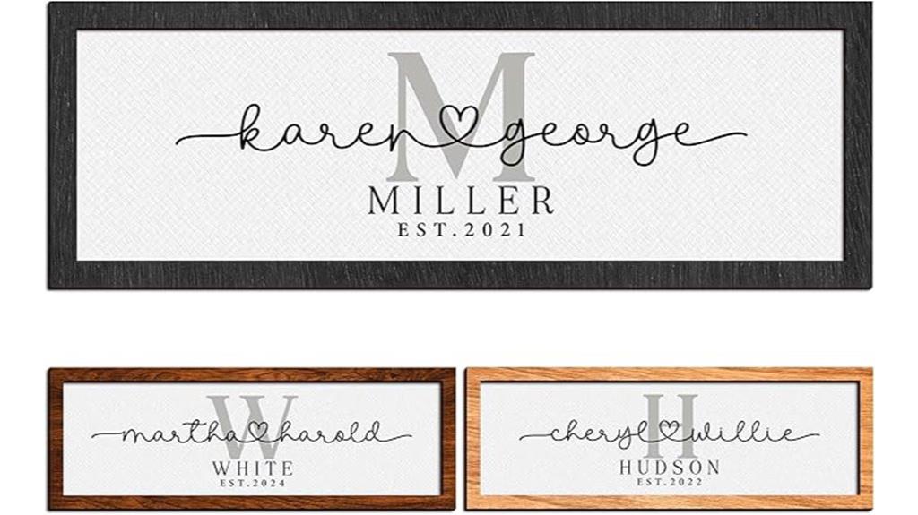 personalized wedding wood sign