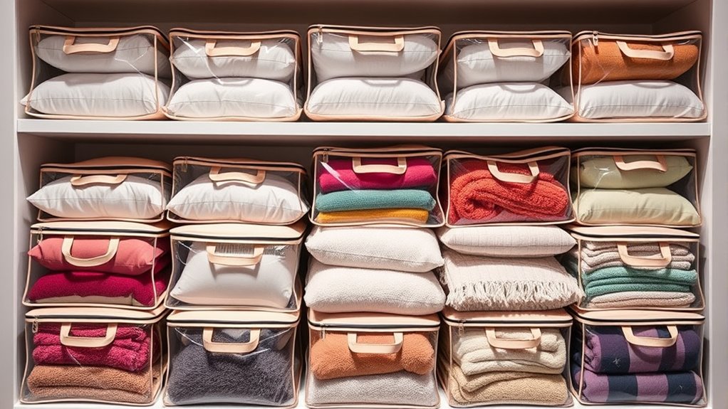 pillow blanket storage solutions