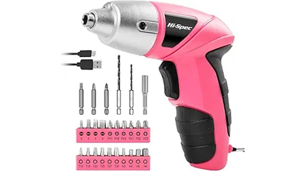 pink 27pc usb screwdriver
