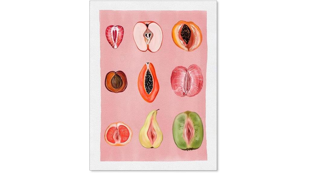 pink fruity wall art