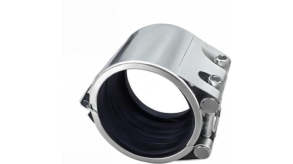 pipe repair clamp size